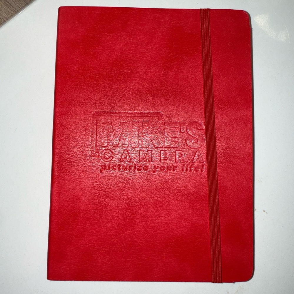 Camera Red Notebook with Elastic Closure
